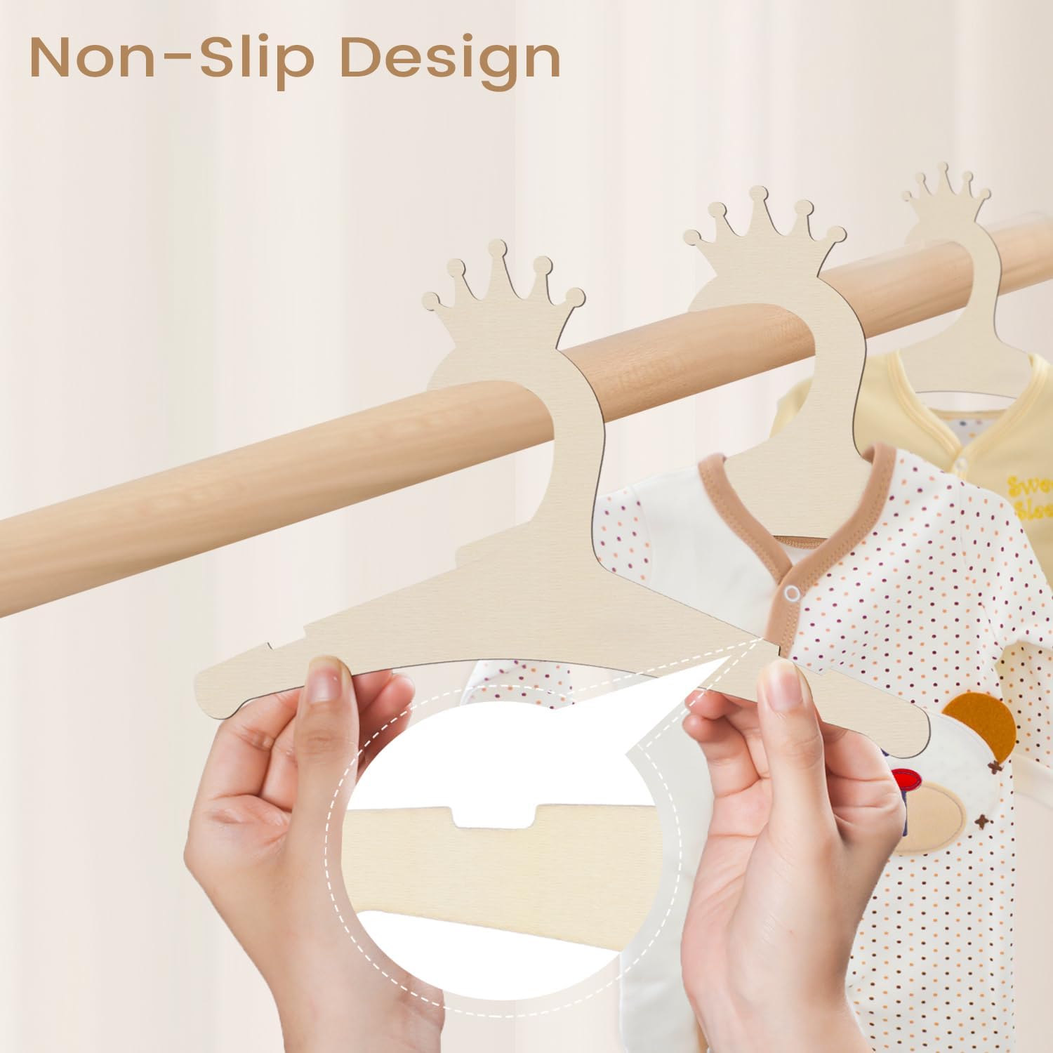 Wooden Baby Hangers 9 Inch, Cu - Baby Nursery Storage บทวิจารณ์และราคา