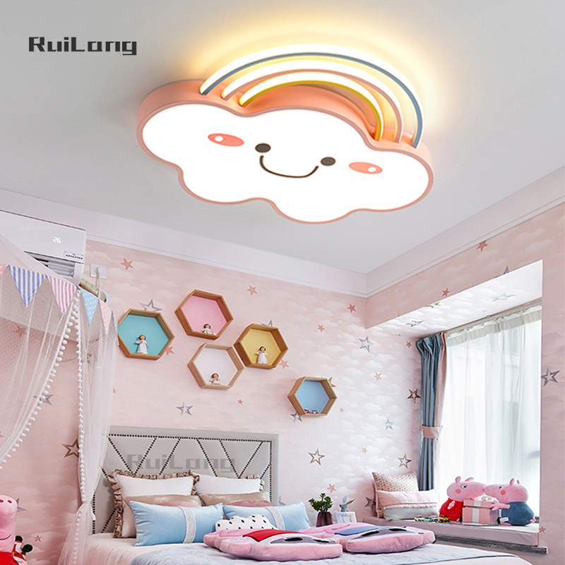 Cartoon Rainbow Cloud Ceiling  - Baby Nursery Chandelier บทวิจารณ์และราคา