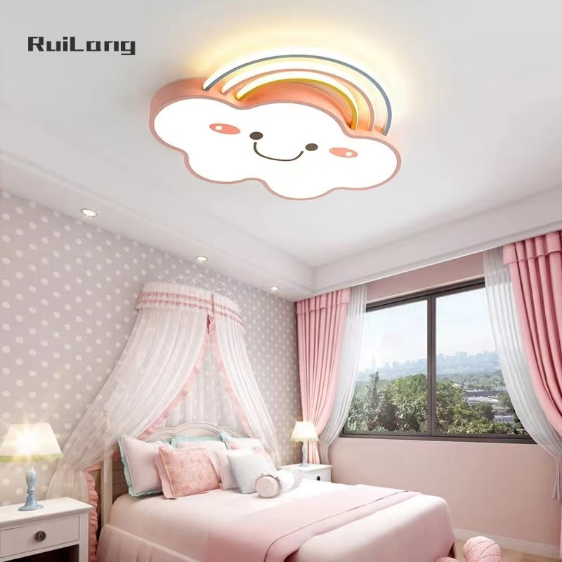 Cartoon Rainbow Cloud Ceiling  - Baby Nursery Chandelier บทวิจารณ์และราคา