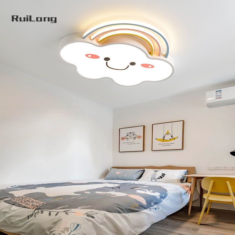 Cartoon Rainbow Cloud Ceiling  - Baby Nursery Chandelier บทวิจารณ์และราคา