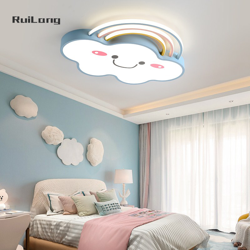 Cartoon Rainbow Cloud Ceiling  - Baby Nursery Chandelier บทวิจารณ์และราคา