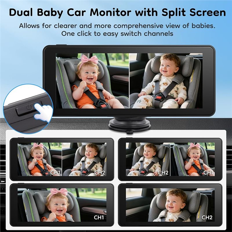 Strict For Carseat Compatible  - Baby Monitor Split Screen บทวิจารณ์และราคา
