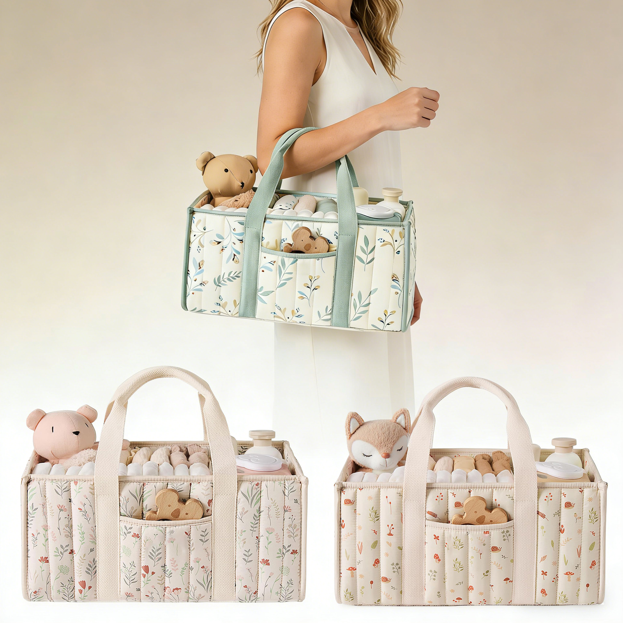 Diaper Caddy Organizer, Stylis - Baby Nursery Storage บทวิจารณ์และราคา