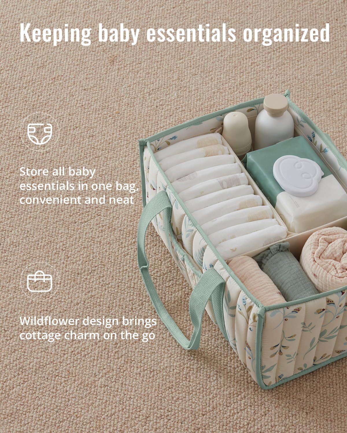 Diaper Caddy Organizer, Stylis - Baby Nursery Storage บทวิจารณ์และราคา