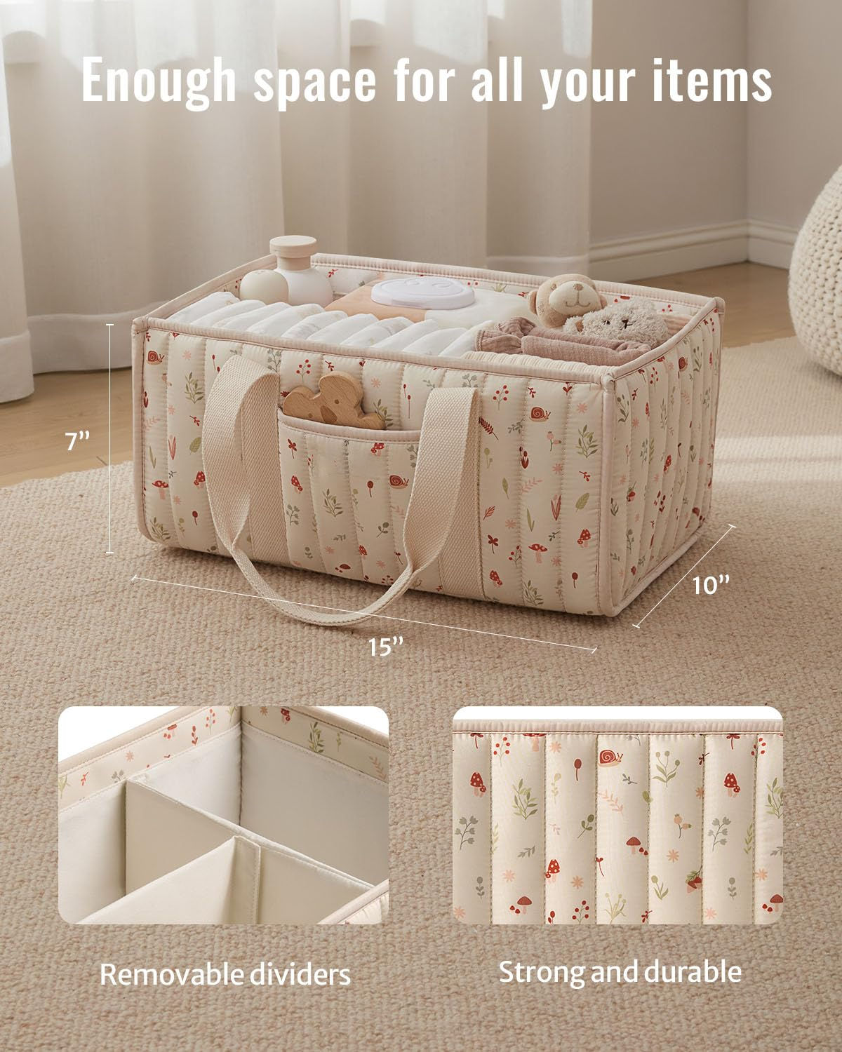 Diaper Caddy Organizer, Stylis - Baby Nursery Storage บทวิจารณ์และราคา