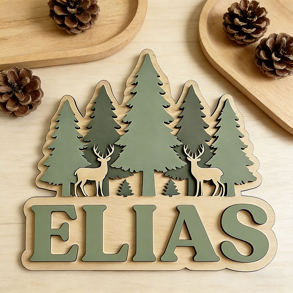 Forest Deer Pine Tree Themed C - Baby Nursery Forest Theme บทวิจารณ์และราคา