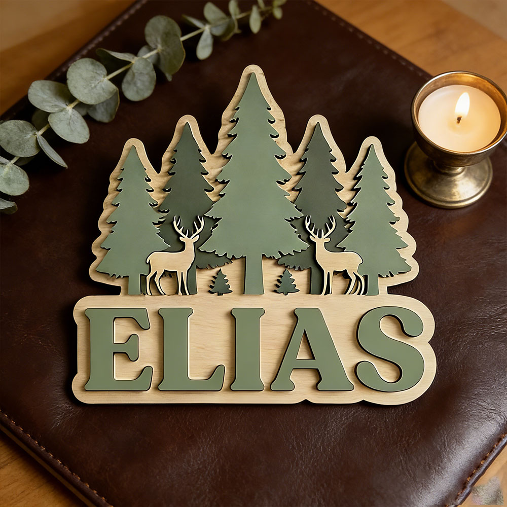 Forest Deer Pine Tree Themed C - Baby Nursery Forest Theme บทวิจารณ์และราคา