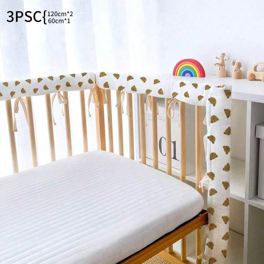 3Pcs Ins Baby Crib Bumper Stri - Baby Nursery Glider บทวิจารณ์และราคา