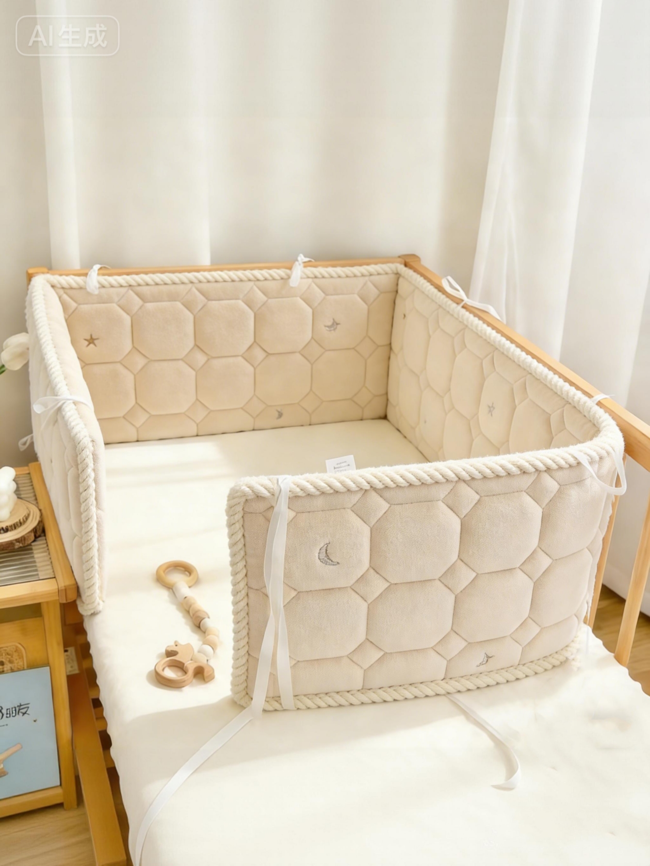 Baby Crib Bumper Pure Cotton C - Baby Nursery Glider บทวิจารณ์และราคา