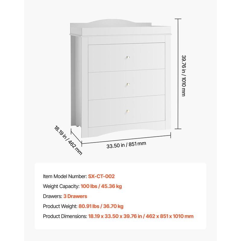 Changing Table Dresser, Baby D - Baby Nursery Storage บทวิจารณ์และราคา