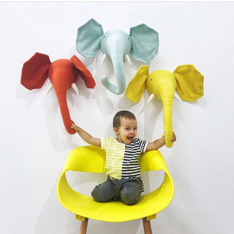 New Animal Head Giraffe Elepha - Baby Nursery Hanging Decor บทวิจารณ์และราคา
