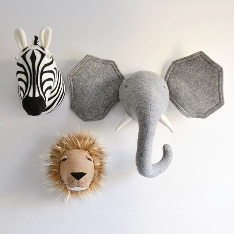 New Animal Head Giraffe Elepha - Baby Nursery Hanging Decor บทวิจารณ์และราคา