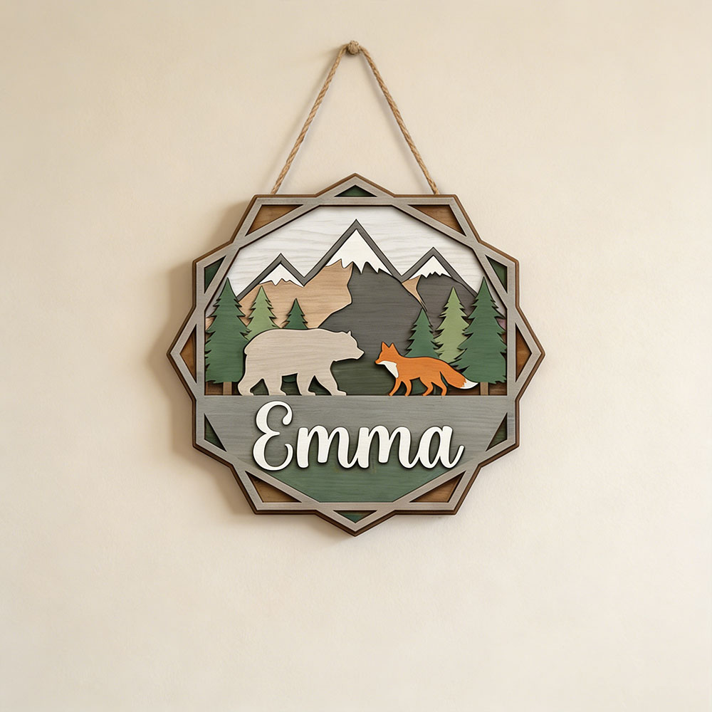 Personalized Rustic Forest Adv - Baby Nursery Gender Neutral บทวิจารณ์และราคา