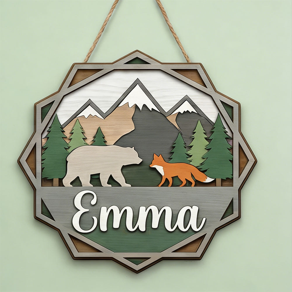Personalized Rustic Forest Adv - Baby Nursery Gender Neutral บทวิจารณ์และราคา
