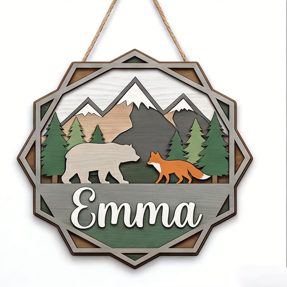 Personalized Rustic Forest Adv - Baby Nursery Gender Neutral บทวิจารณ์และราคา