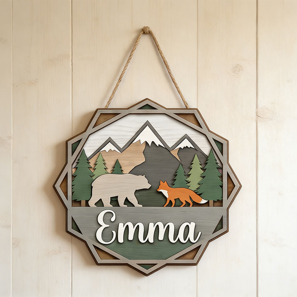 Personalized Rustic Forest Adv - Baby Nursery Gender Neutral บทวิจารณ์และราคา