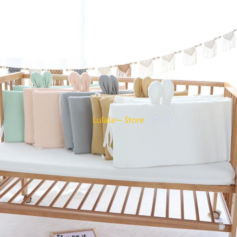 Y4QA 200x32cm Baby Cot Bumper  - Baby Nursery Cushion บทวิจารณ์และราคา