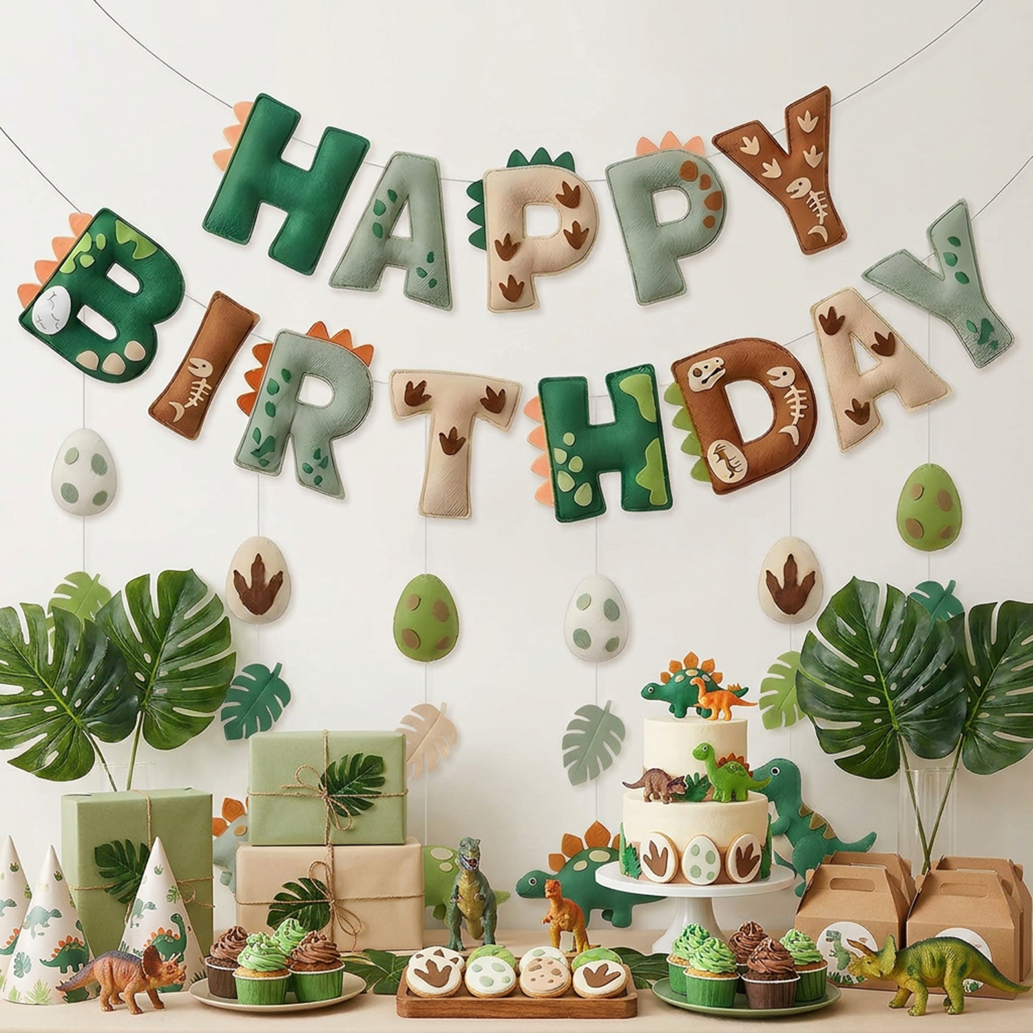 2D Felt Green Cute Dinosaur Th - Baby Nursery Hanging Decor บทวิจารณ์และราคา