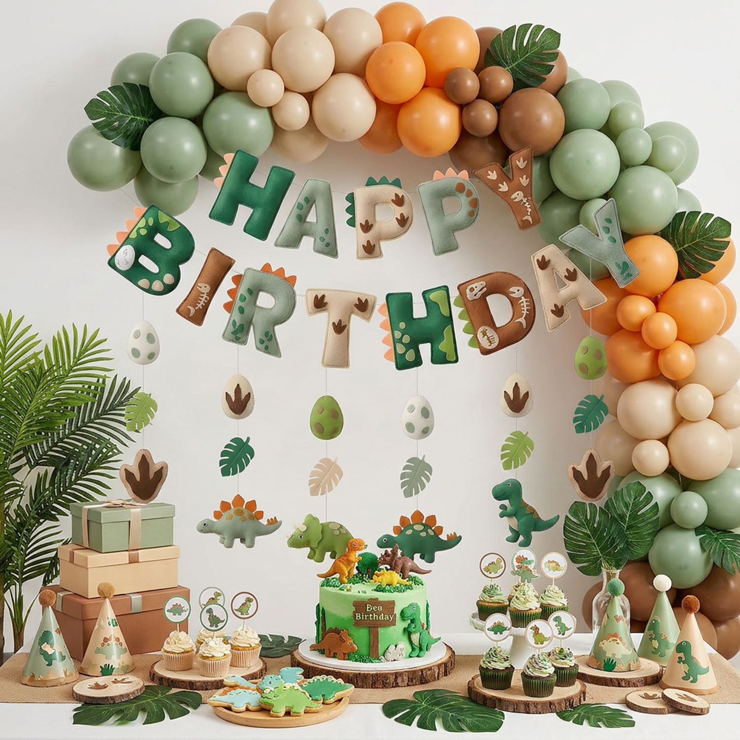 2D Felt Green Cute Dinosaur Th - Baby Nursery Hanging Decor บทวิจารณ์และราคา