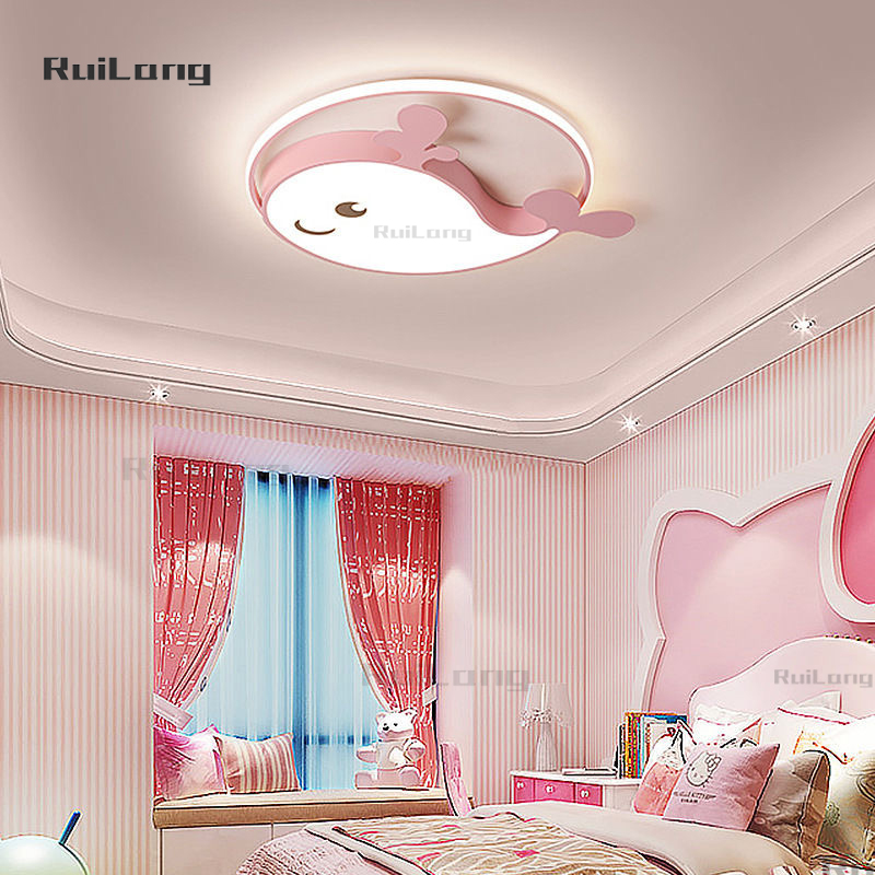 Cartoon Whale Led Ceiling Ligh - Baby Nursery Chandelier บทวิจารณ์และราคา