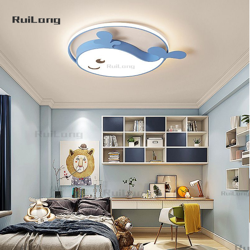Cartoon Whale Led Ceiling Ligh - Baby Nursery Chandelier บทวิจารณ์และราคา