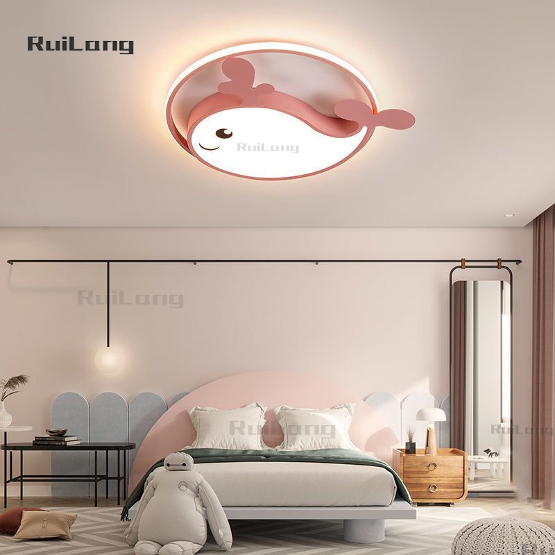 Cartoon Whale Led Ceiling Ligh - Baby Nursery Chandelier บทวิจารณ์และราคา