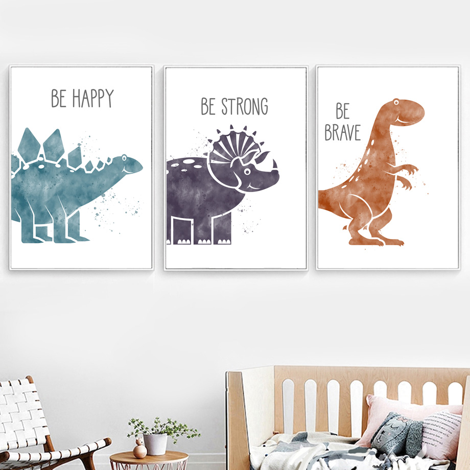 Cute Dinosaur Cartoon Animal Q - Baby Nursery Quotes Wall Art บทวิจารณ์และราคา